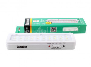 Camelion LA-112 св-к св/д аварийный аккум. 30LED(120/80lm) L=200 3/7ч. (ак.Li-Ion 3.7V 1.2Ah) IP20