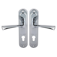 Ручки на планке Vanger HP-85.1823-CR (хром, под цилиндр, межос-85мм) \