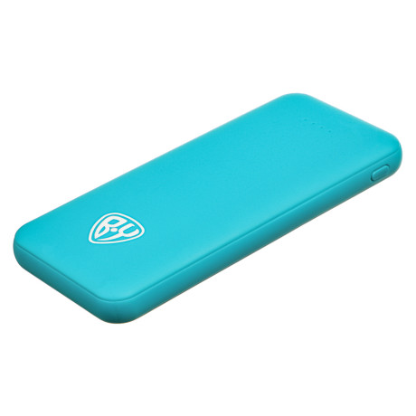 BY Аккумулятор мобильный, 5000 мАч, USB, 2А, прорезиненное покрытие, бирюзовый