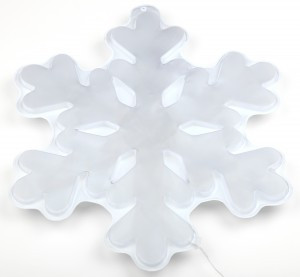 ЭРА Фигура новогод. Снежинка 48LED xолодный белый 50см, прозр.провод 220V, IP44 Б0041936