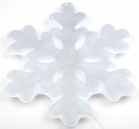 ЭРА Фигура новогод. Снежинка 48LED xолодный белый 50см, прозр.провод 220V, IP44 Б0041936