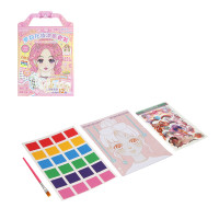 Набор для творчества с раскраской и наклейками, 18х28см, бумага, PVC, краски, 6 дизайнов