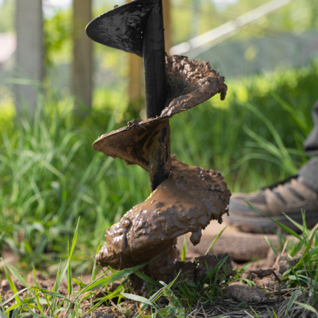 Шнек для грунта ER-150, диаметр 150 мм, длина 800 мм,соединение 20 мм, съемный нож Denzel