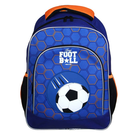 FLOMIK Рюкзак школьный 39х30х22см, "Футбол", 1 отд., 1 передний, 2 бок. карм., эрг.спинка, упл.лям.