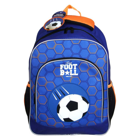 FLOMIK Рюкзак школьный 39х30х22см, "Футбол", 1 отд., 1 передний, 2 бок. карм., эрг.спинка, упл.лям.