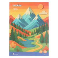 Картон цветной А4, 8 листов, 8 цветов, немел., в карт. папке