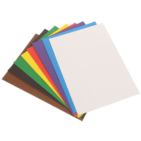 Картон цветной А4, 8 листов, 8 цветов, немел.,  в карт. папке