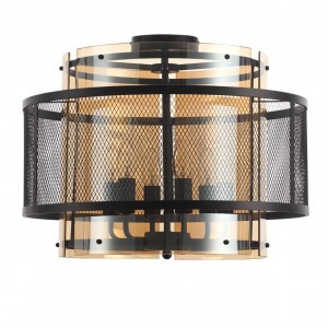 LUMION 8007/6C MODERNI LN25 черн./черн., зол мет./мет., стекло люстра Е14 6x40W 220V Zarina