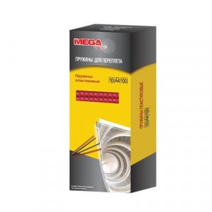 Пружины для переплета пластиковые ProMega Office 10мм красные 100шт/уп.