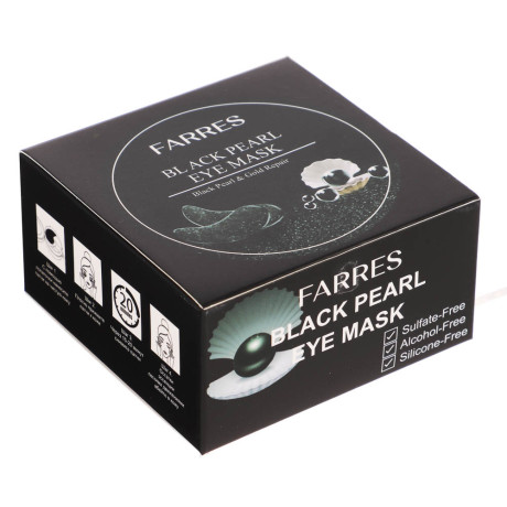 Патчи для глаз с пудрой черного жемчуга 60 шт тм Farres 90,0 г
