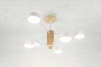 General Люстра 6GX53 50W 600х665 230V белый, мет/дер Элизиум без пульта IP20 662333