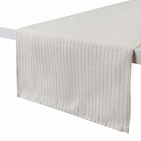 BY COLLECTION White Line Дорожка декоративная, 40х140см, 85% полиэстер, 15% лен