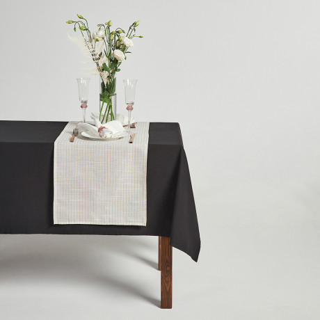 BY COLLECTION White Line Дорожка декоративная, 40х140см, 85% полиэстер, 15% лен