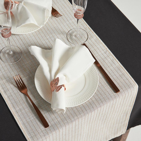 BY COLLECTION White Line Дорожка декоративная, 40х140см, 85% полиэстер, 15% лен