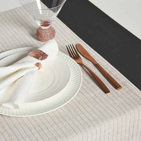 BY COLLECTION White Line Дорожка декоративная, 40х140см, 85% полиэстер, 15% лен