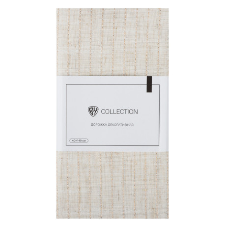BY COLLECTION White Line Дорожка декоративная, 40х140см, 85% полиэстер, 15% лен