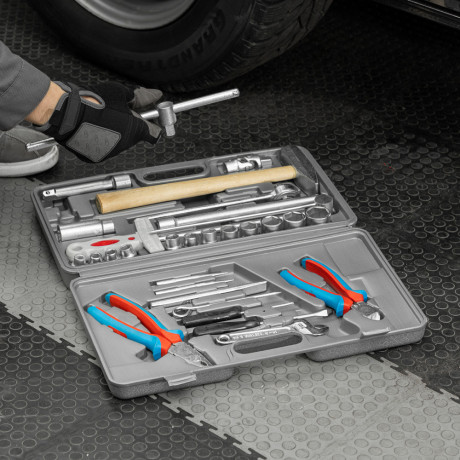 Набор слесарно-шоферского инструмента "Универсал-2", пластиковый бокс (НИЗ)