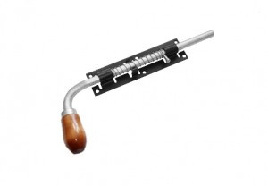 Засов Домарт с пружиной ЗСП-300 мод.2 черный d-16мм5)