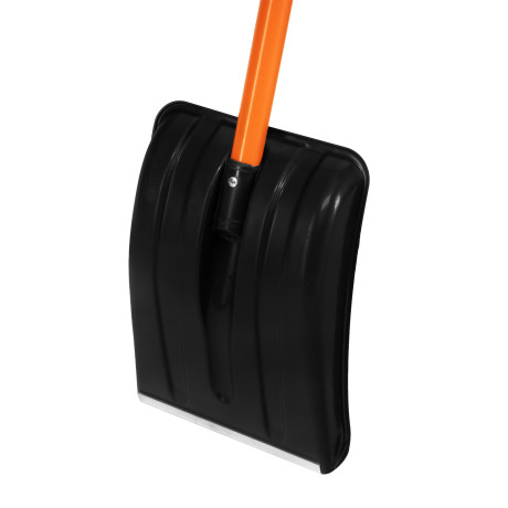 Лопата для уборки снега полипропиленовая, 275х365х790 мм, стальной черенок, Stels