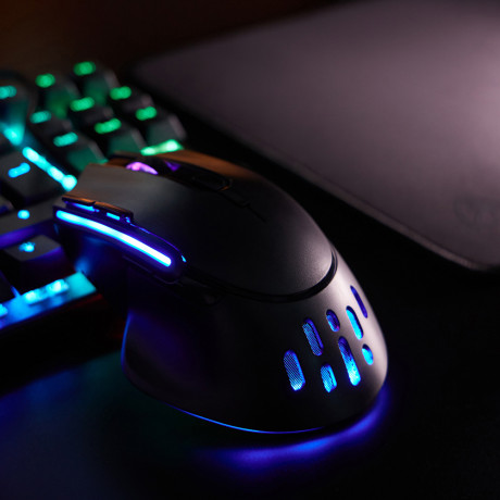 BY Игровая мышь проводная Bazooka 12400dpi,9D,PAW3327,RGB,220см