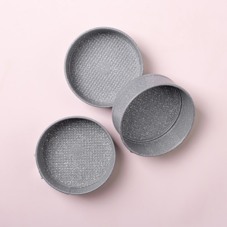 SATOSHI Буко Форма для выпечки круглая разъемная, угл.сталь, 18х6,5см, антиприг. покрытие "Мрамор"