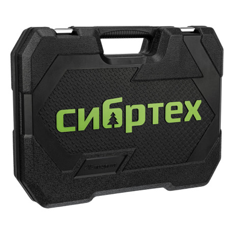 Набор инструментов, 1/2", 3/8", 1/4", пластиковый кейс 215 предм. Сибртех