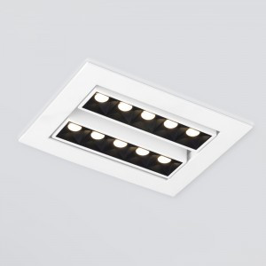Elektrostandard св-к св/д встр. спот 9923 LED 20W 1300lm 186х148х80 белый/черный a052482