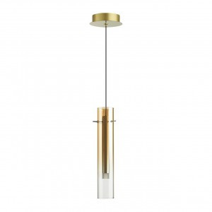 ODEON LIGHT 5062/5LB PENDANT ODL24 317 зол./янтарный/мет/стекло Подвес LED 5W 3000K SHINY 89