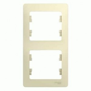 Systeme Electric GLOSSA рамка СУ 2 мест. беж. (вертик.) GSL000206 (30!)