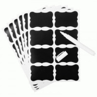 Наклейки многоразовые с перманентным маркером, 48шт в наборе, 5*3,5см, 108365 Mallony