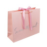 Пакет подарочный вскч бум., 210 гр, с лентой, L 32x26x11 см, 4 цвета