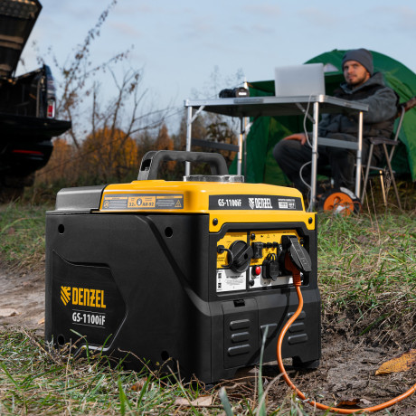 Генератор инверторный GS-1100iF, 1,1 кВт, 230 В, ручной старт DENZEL