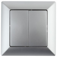 ЭРА Intro Solo выкл. СУ 2 кл. 10А, алюминий 4-104-03 53587