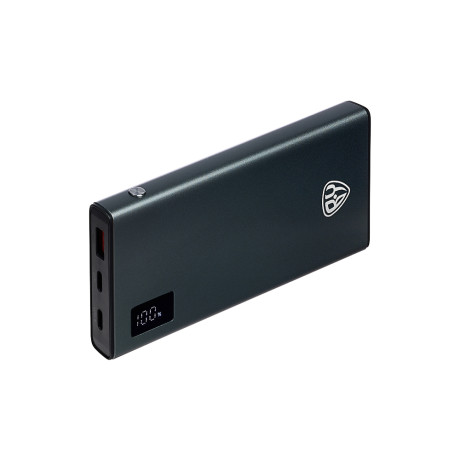 Аккумулятор мобильный BY 10000мАч, 1xUSB-A, 2xUSB-C, 20W, 3A, металл, серый