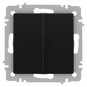 ЭРА Intro Accent мех. выкл. (перекл.) СУ 2 кл. проходн. 10А 250В, антрацит 6-107-05