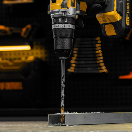 Сверло спиральное по металлу 8 х 165 мм, Р6М5, Golden Tip, удлиненное Denzel