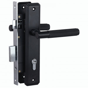 Замок врезной с/руч БУЛАТ ЗВ4-1.02.02 ФЕРОНА черный 5 перф.кл.(12)