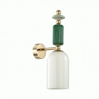 ODEON LIGHT 4861/1W CLASSIC ODL_EX21 золото/разноцв./керамика/стекл Бра E14 1x40W 403x108 CANDY