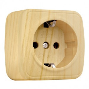 EKF Минск роз. ОУ 1 мест. светлое дерево (сосна) 16А (земля) EGR16-028-30