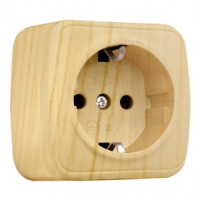 EKF Минск роз. ОУ 1 мест. светлое дерево (сосна) 16А (земля) EGR16-028-30