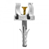 Промрукав Крепеж-клипса с дюбелем и саморезом серая d 16 (уп. 100шт/1500шт, цена за 1шт) PR13.0215