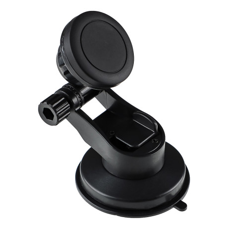 ЕРМАК Держатель телефона магнитный, на присоске, регулируемый угол, черный