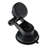 ЕРМАК Держатель телефона магнитный, на присоске, регулируемый угол, черный