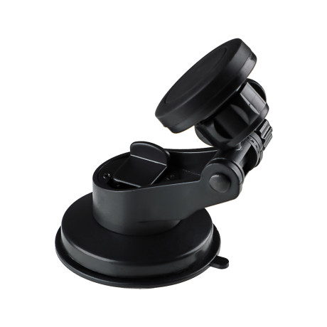 ЕРМАК Держатель телефона магнитный, на присоске, регулируемый угол, черный