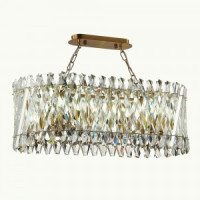 ST LUCE св-к подвесной  10x40W E14 800x350x290 Латунь/Прозр. IP20 SL1170.303.10