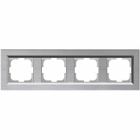 OVIVO Рамка СУ 4 местн. QUANTUM серебро, 405-320000-228