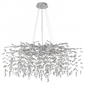 ODEON LIGHT 4970/12 HALL ODL24 523 матов.серебр./алюмин./хрусталь Люстра G9 12x40W DELICA 89