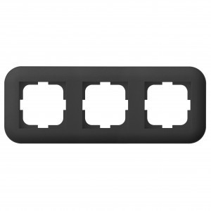 OVIVO Рамка СУ 3 местн. LOFT, черный металлик, 404-170017-227