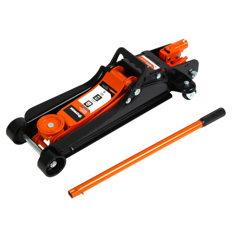 ЕРМАК Домкрат гидравлический подкатной, 2,5 т, h подъема 85 - 380 мм, в пласт.кейсе