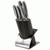 Набор ножей 6предм Гилфорд (5 ножей, подставка) ручки сталь TR-22004 Taller